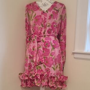 Taylor Pink Floral Kids Dress